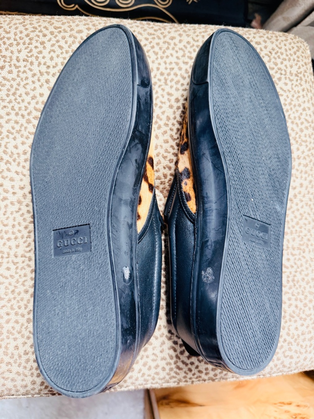 Gucci Project piece! Gucci Leopard Print Pony Hair Slip-On Loafers - Picture 2 of 4